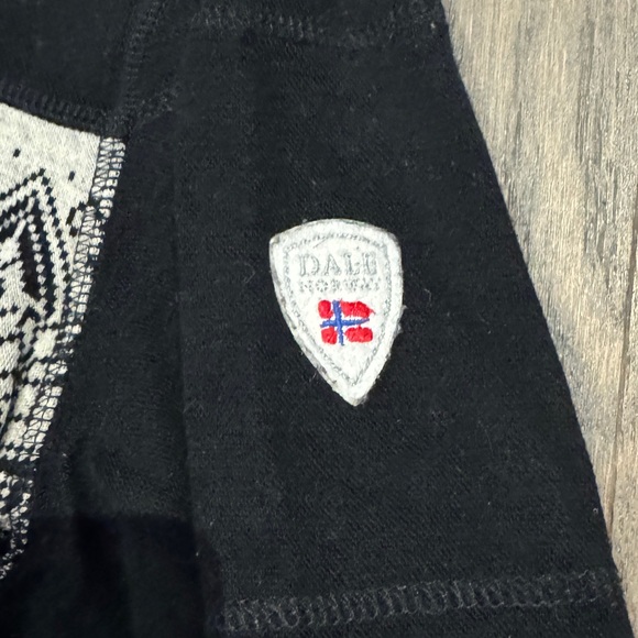 Dale of Norway Wool 1/4 zip sweater Black vintage - Picture 4 of 7
